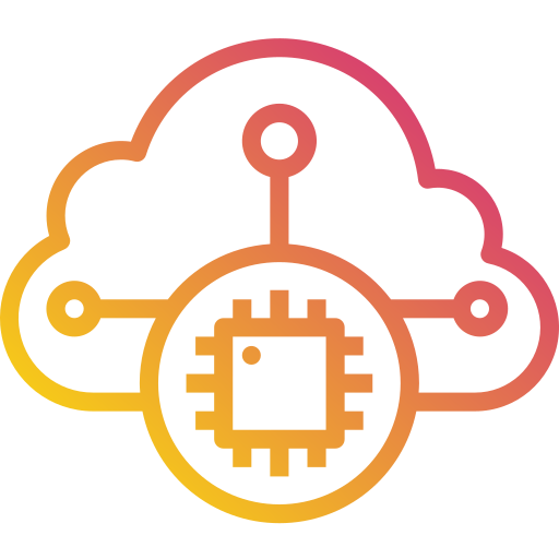 Cloud computing Payungkead Gradient icon