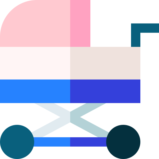 kinderwagen Basic Straight Flat icoon