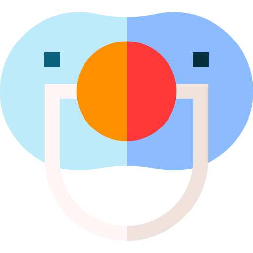 Pacifier Basic Straight Flat icon