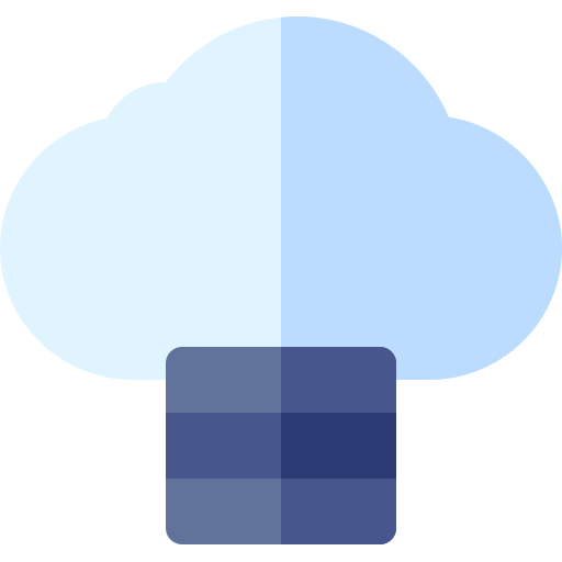 La computación en nube Basic Rounded Flat icono