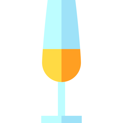 Copa de champán Basic Straight Flat icono