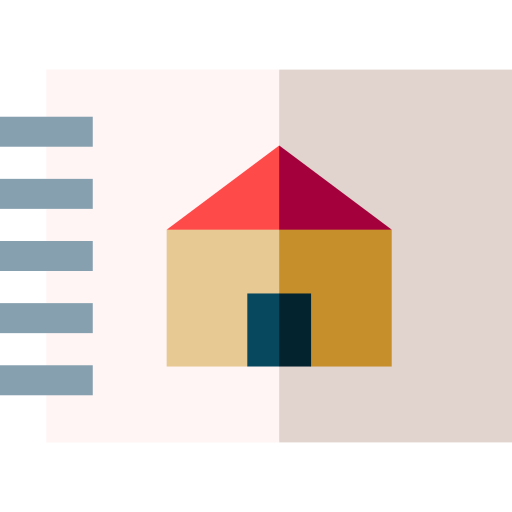 주택 계획 Basic Straight Flat icon
