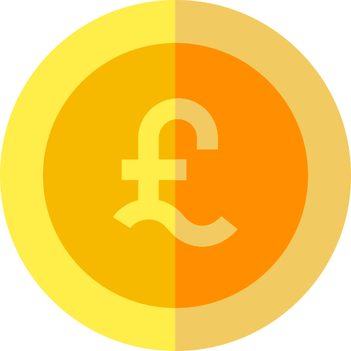 Pound Basic Straight Flat icon