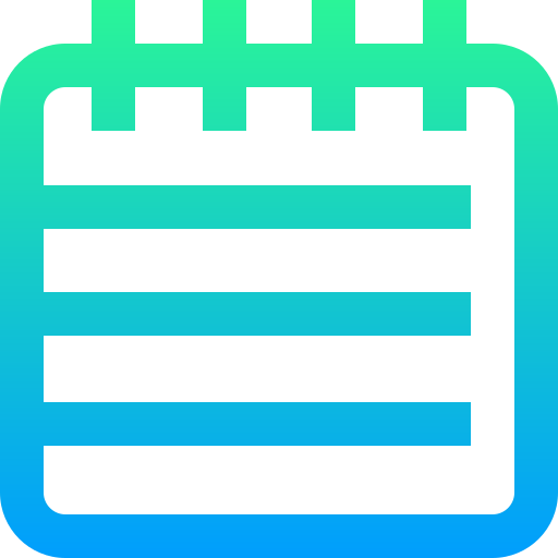 Notepad Super Basic Straight Gradient icon