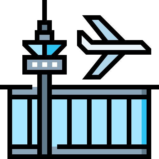 flughafen Detailed Straight Lineal color icon