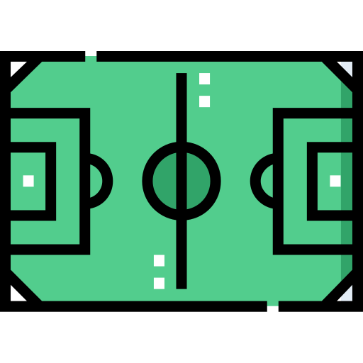 terrain de football Detailed Straight Lineal color Icône