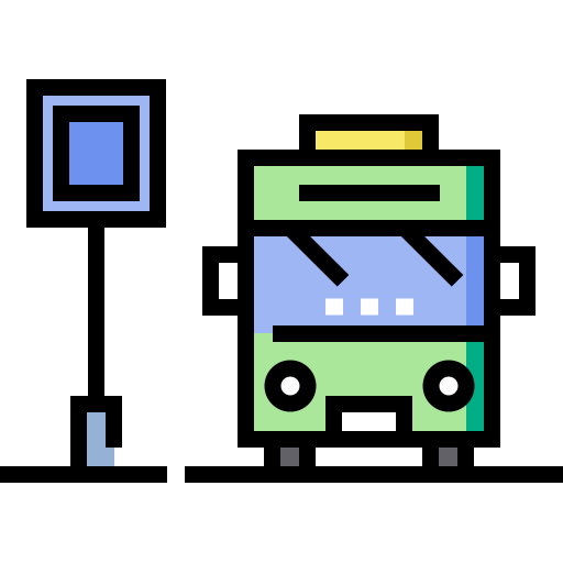 bushaltestelle Detailed Straight Lineal color icon