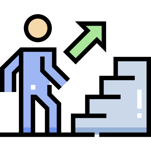 계단 Detailed Straight Lineal color icon