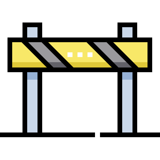 バリア Detailed Straight Lineal color icon