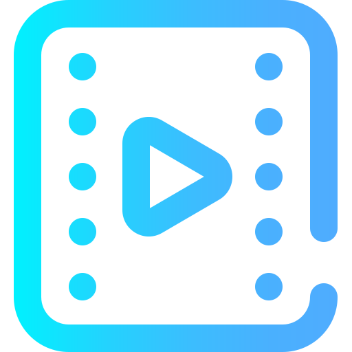 video Super Basic Omission Gradient icon