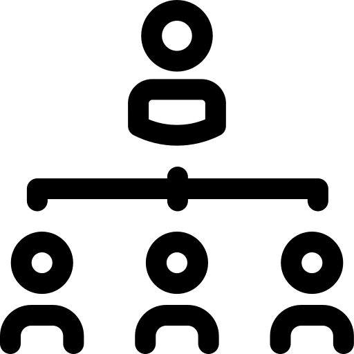 Hierarquia Basic Rounded Lineal Ícone