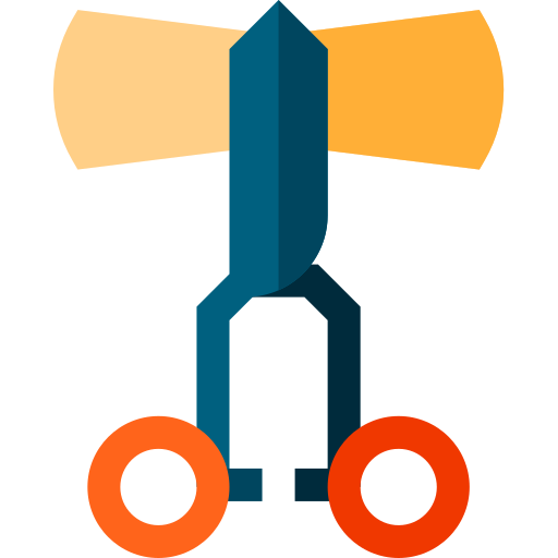 Medical clamp Basic Straight Flat icon