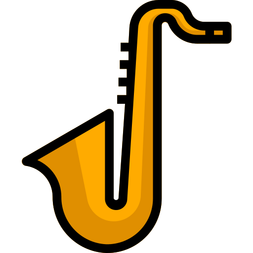 Saxofone Andinur Lineal color Ícone
