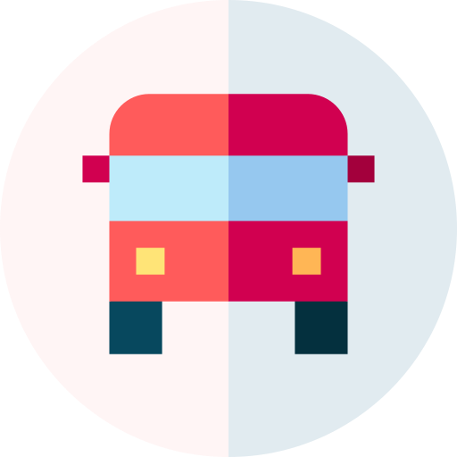 estación de autobuses Basic Straight Flat icono