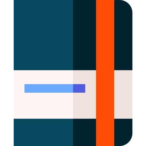 공책 Basic Straight Flat icon