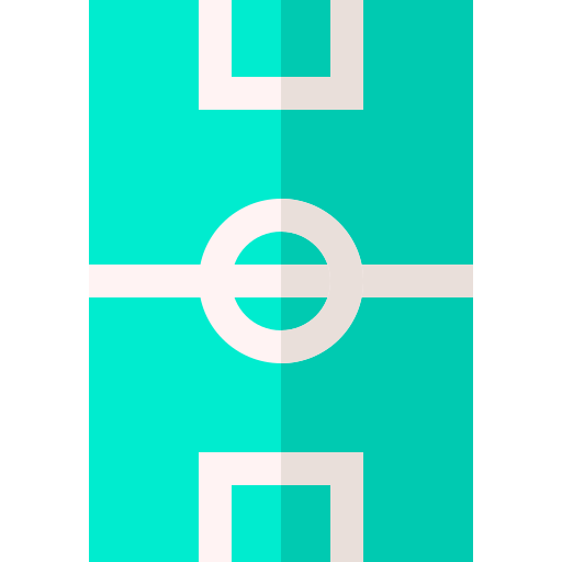 Campo de fútbol Basic Straight Flat icono