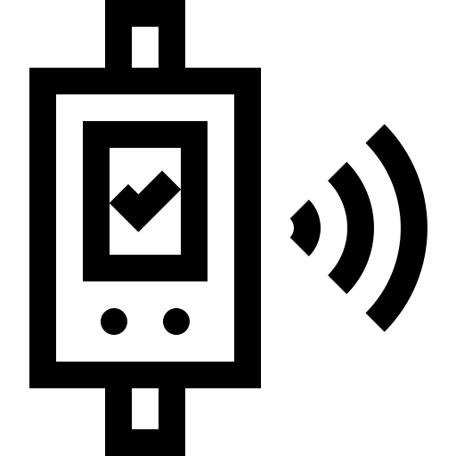 betaalterminal Basic Straight Lineal icoon