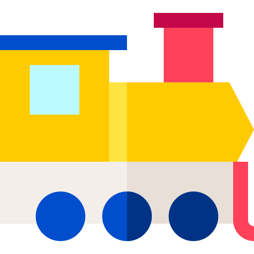 trein Basic Straight Flat icoon