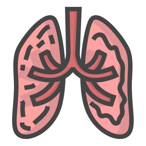 problema de los pulmones Generic color lineal-color icono