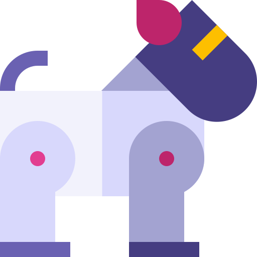 Perro robot Basic Straight Flat icono