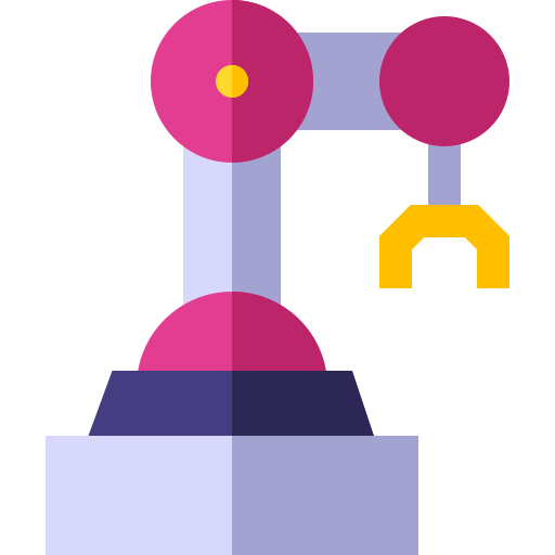 로봇 팔 Basic Straight Flat icon