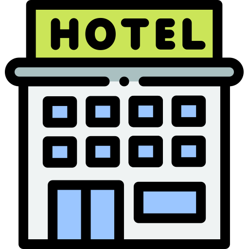 ホテル Detailed Rounded Lineal color icon
