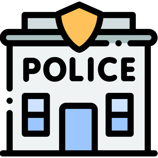 posterunek policji Detailed Rounded Lineal color ikona