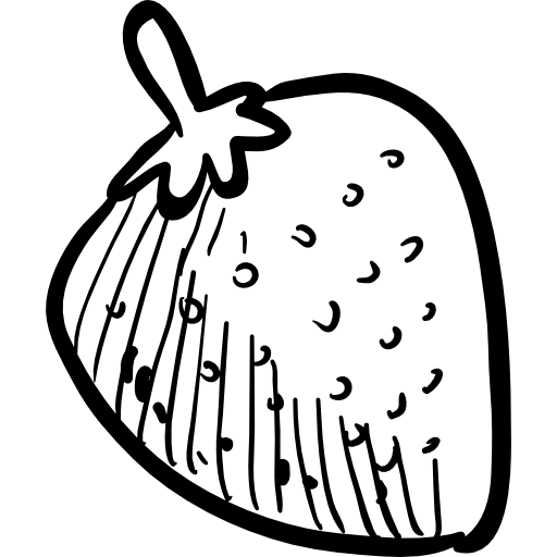 truskawka Hand Drawn Black ikona