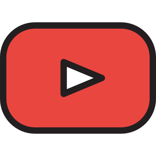 youtube Detailed Straight Lineal color icono