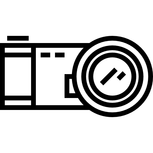 appareil photo Detailed Straight Lineal Icône