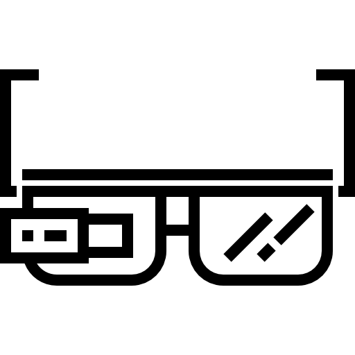 okulary google Detailed Straight Lineal ikona