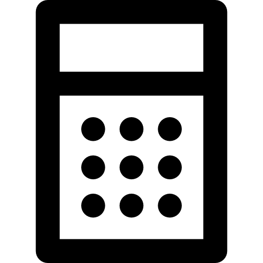 taschenrechner Basic Rounded Lineal icon