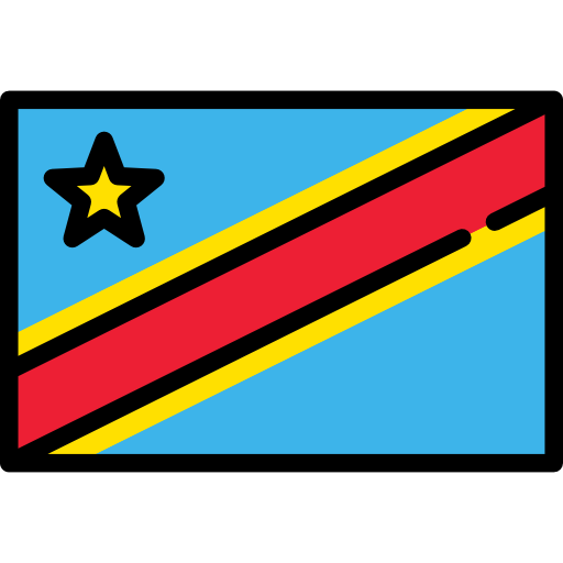 Democratic republic of congo Flags Rectangular icon
