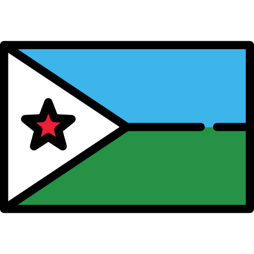 dżibuti Flags Rectangular ikona