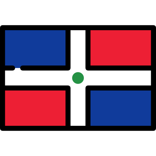repubblica dominicana Flags Rectangular icona