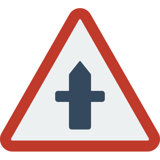 kruispunt Basic Miscellany Flat icoon