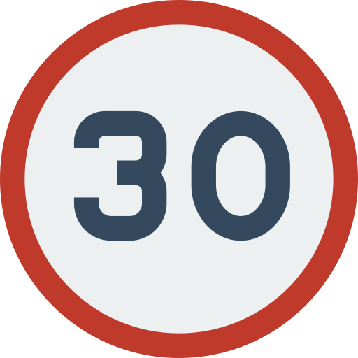 Speed limit Basic Miscellany Flat icon