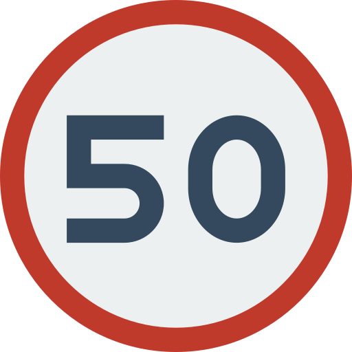 Speed limit Basic Miscellany Flat icon