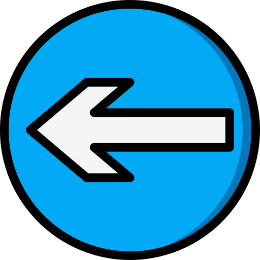 Turn left Basic Miscellany Lineal Color icon