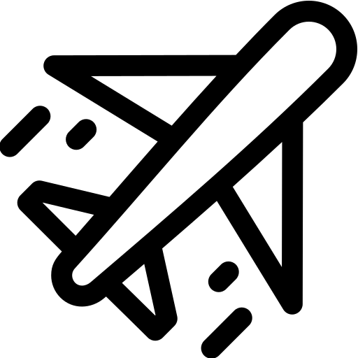 Aeroplano Basic Rounded Lineal icono