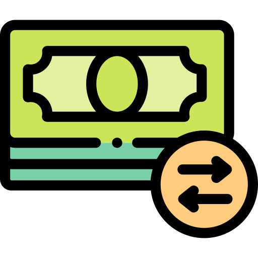 Cash flow Detailed Rounded Lineal color icon