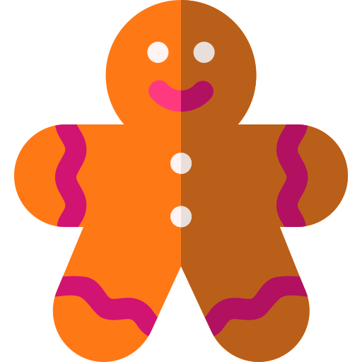 Gingerbread man Basic Rounded Flat icon