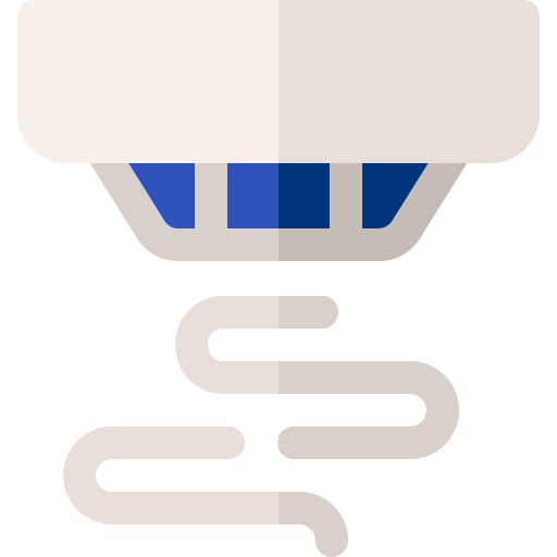 Smoke detector Basic Rounded Flat icon