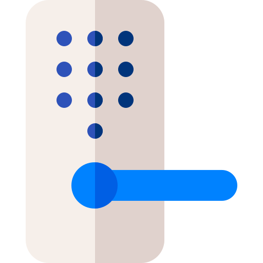 cerradura inteligente Basic Rounded Flat icono