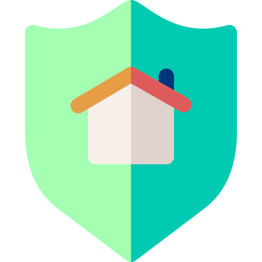 Безопасность дома Basic Rounded Flat иконка