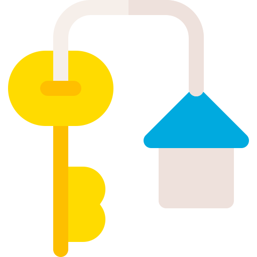 Ключ от дома Basic Rounded Flat иконка