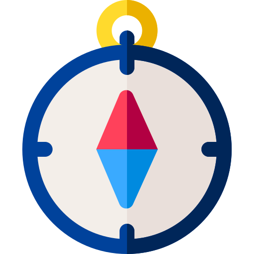 Brújula Basic Rounded Flat icono