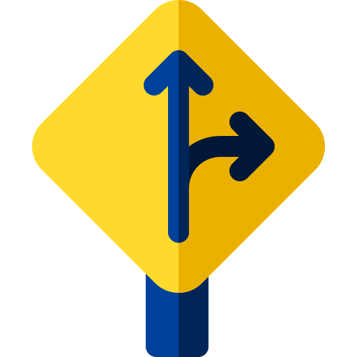 Road sign Basic Rounded Flat icon
