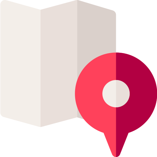 Mapa de ubicación Basic Rounded Flat icono