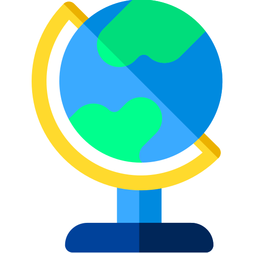 wereldbol Basic Rounded Flat icoon